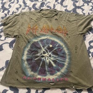 Def Leppard oversized Distressed T-Shirt